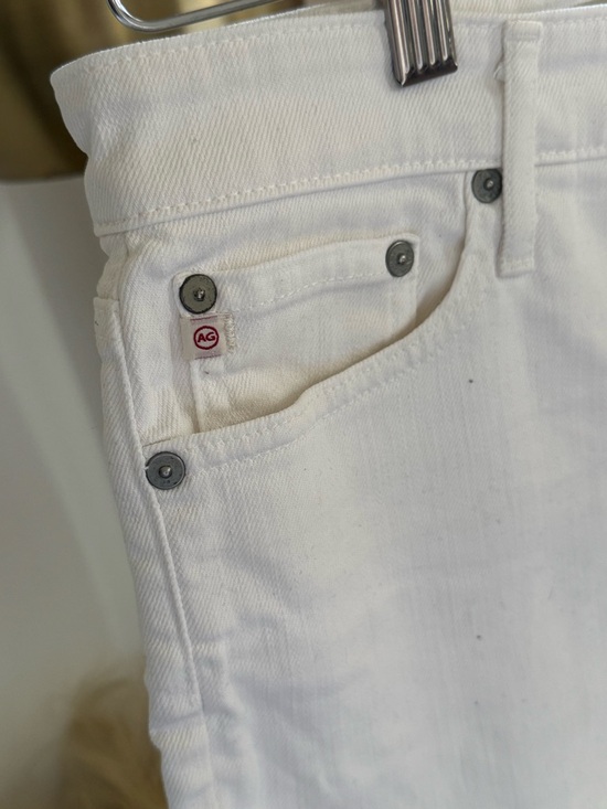 AG Adriano Goldschmied The Hailey Ex-Boyfriend Roll-Up White Shorts | 25 - Picture 2 of 7